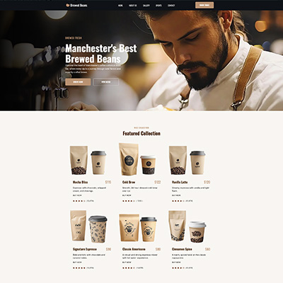 Breaw Beans Landing Page