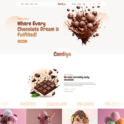 Candiya Landing Page