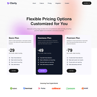 Clarity Pricing Page