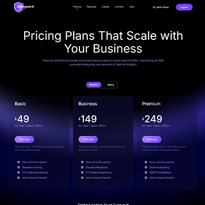 Safeguard Pricing Page