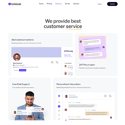 Telldesk Features Page